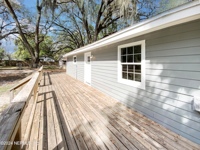 view of wooden deck