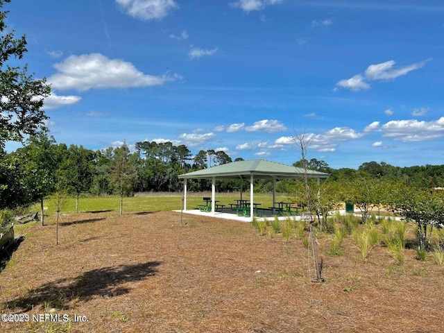 view of yard featuring a gazebo