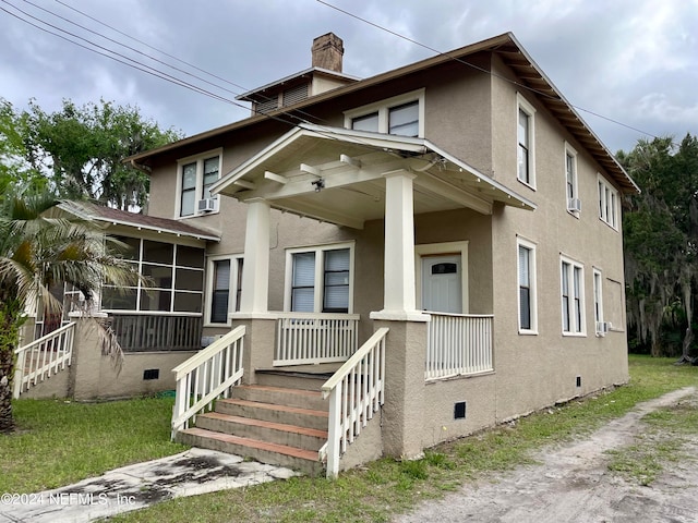 view of front facade with a porch