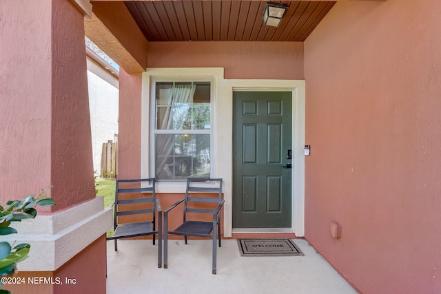 view of doorway to property