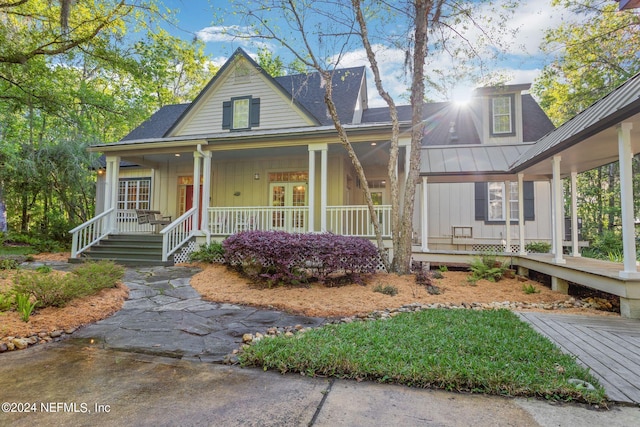 view of front of home with a porch
