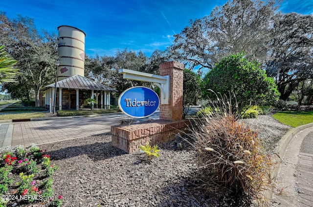 view of community sign