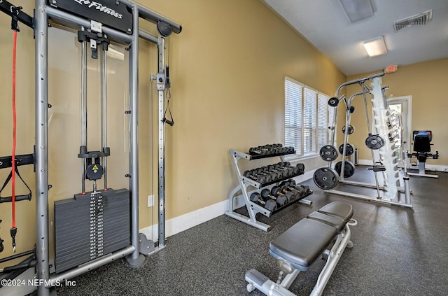 view of exercise room