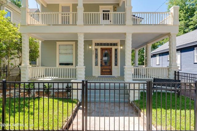 property entrance with a porch