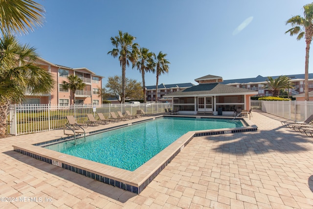 view of pool with a patio