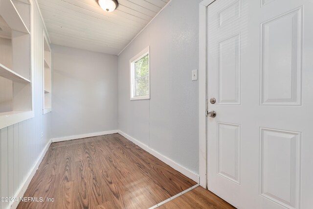 entryway featuring hardwood / wood-style flooring