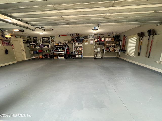 garage featuring a garage door opener