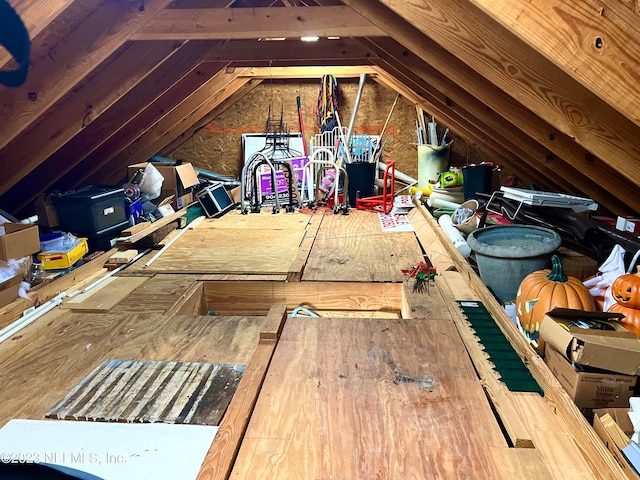 view of attic