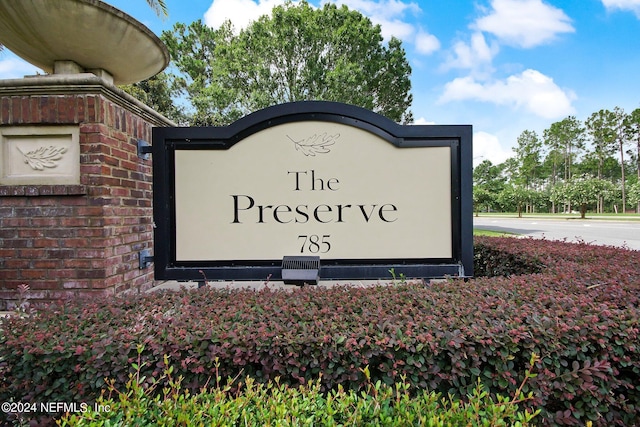 view of community sign