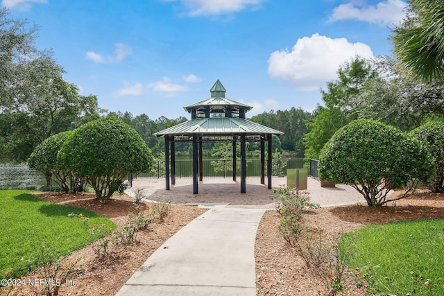 view of home's community featuring a gazebo