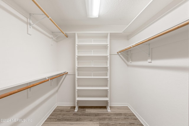 spacious closet with wood-type flooring