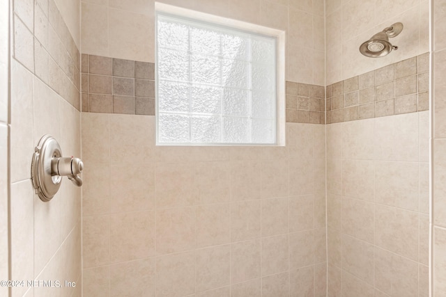 details with tiled shower