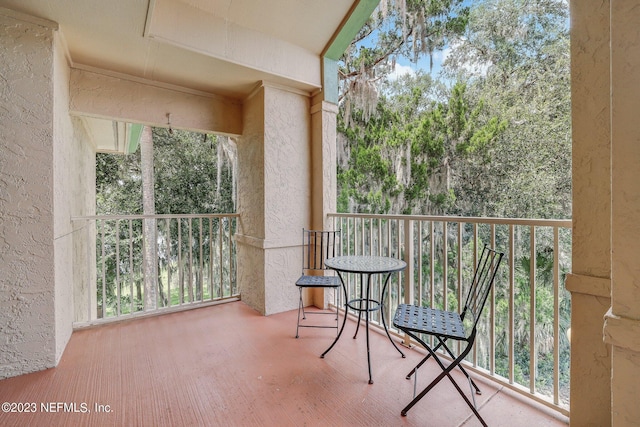 view of balcony