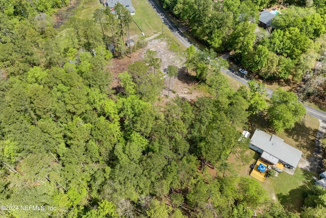 aerial view with a forest view