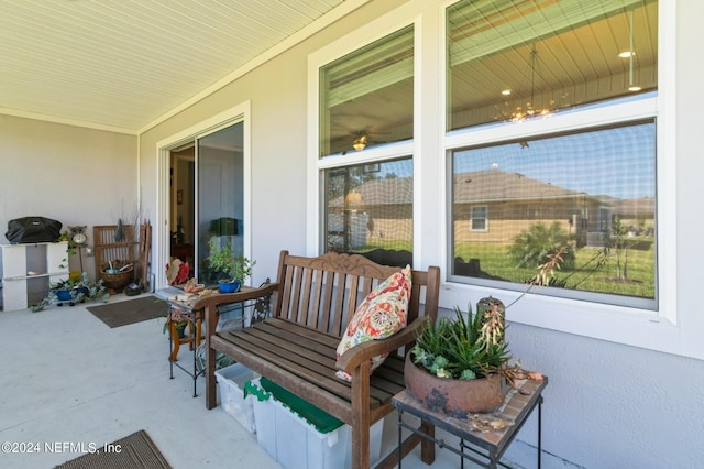 view of patio / terrace featuring covered porch