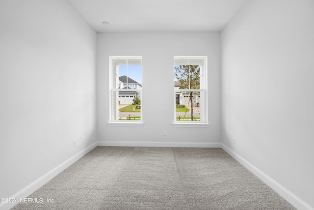 spare room with carpet floors