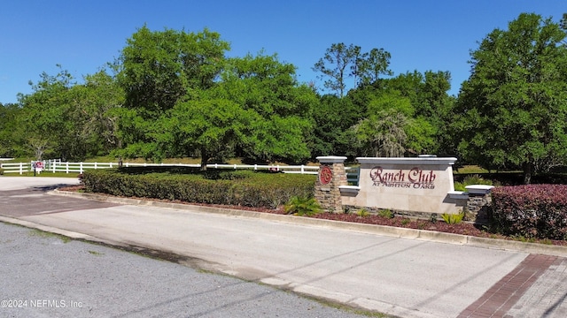 view of community sign