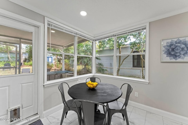 view of sunroom