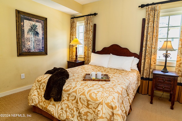 view of carpeted bedroom