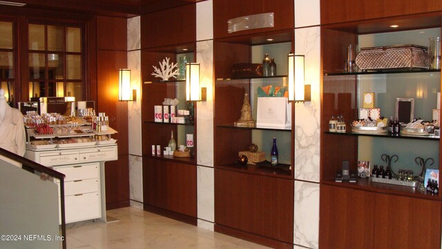 interior space with white cabinets