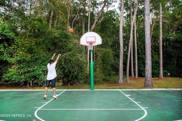 view of sport court