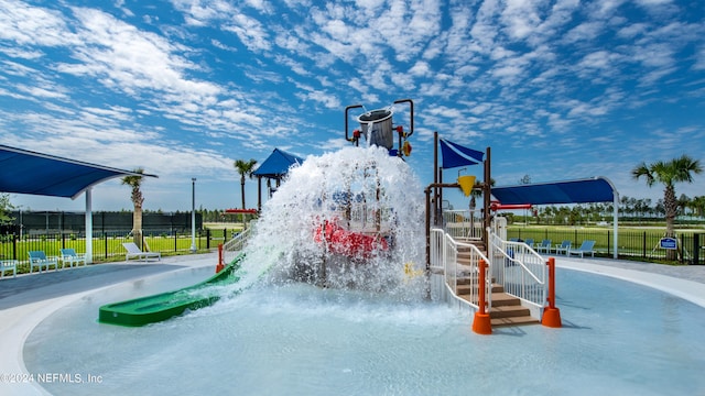 view of jungle gym