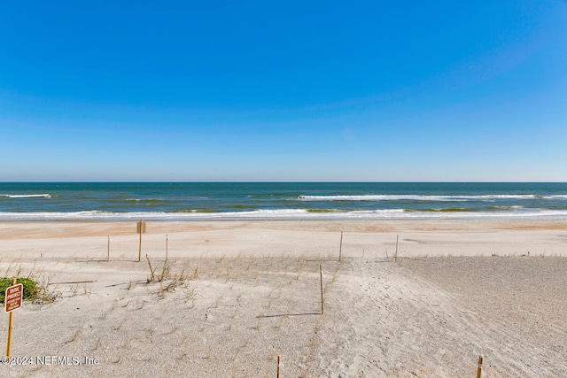 property view of water with a beach view