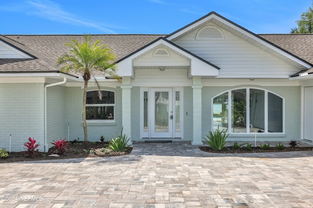 view of front of house with french doors