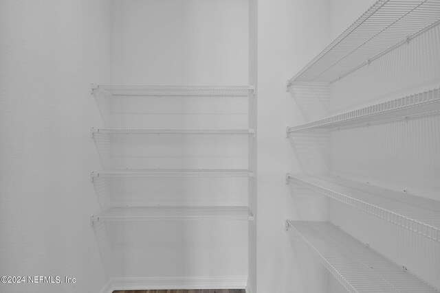 walk in closet featuring hardwood / wood-style flooring