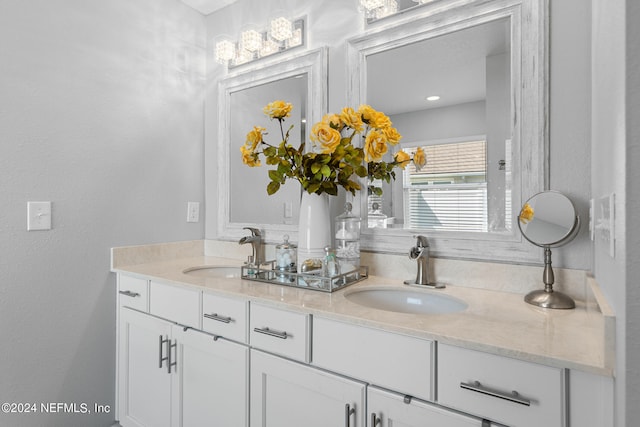 bathroom featuring dual bowl vanity