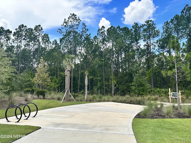 view of home's community with a yard