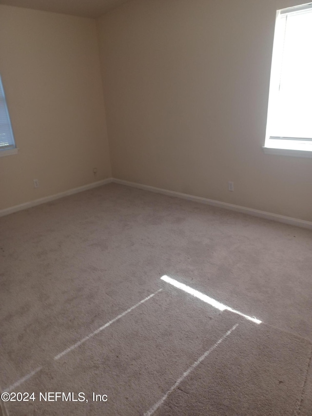 unfurnished room featuring carpet