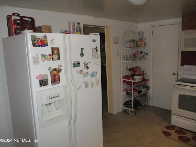 kitchen featuring white appliances