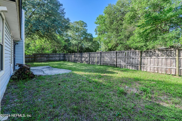 view of yard featuring a patio