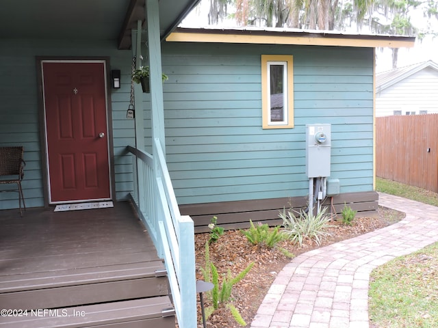 view of doorway to property