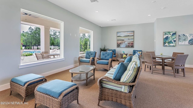 view of carpeted living room