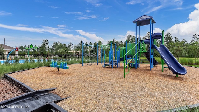 view of jungle gym