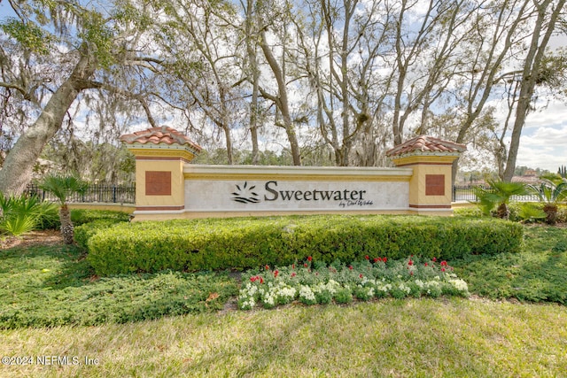 view of community sign