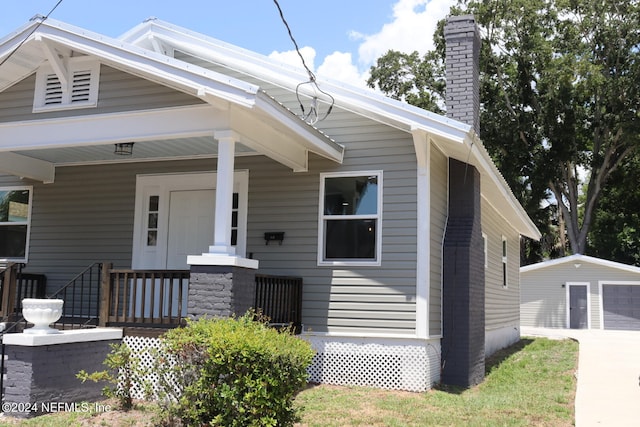 bungalow with covered porch