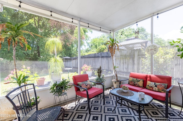 view of sunroom