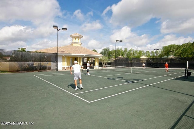 view of tennis court