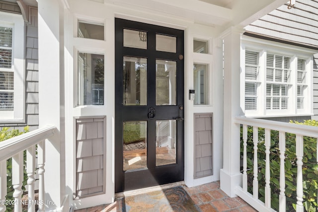 view of doorway to property