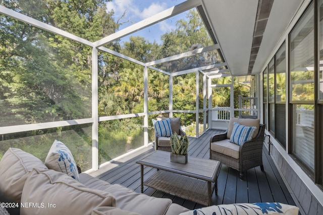 view of sunroom