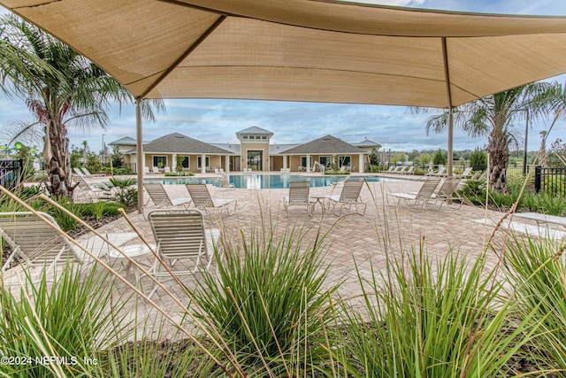 view of pool with a patio area