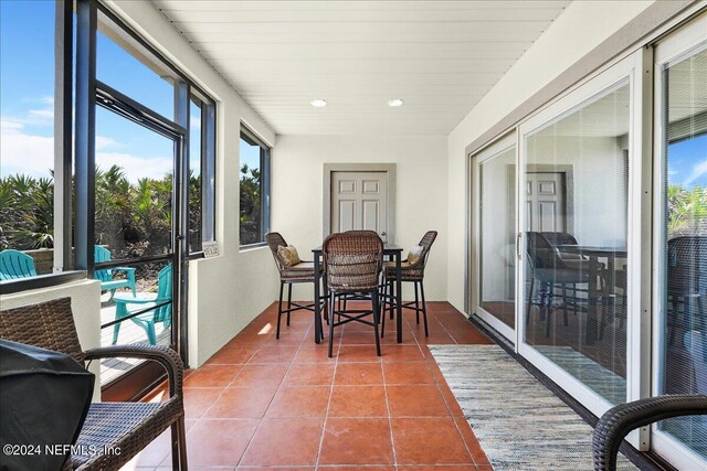 view of sunroom