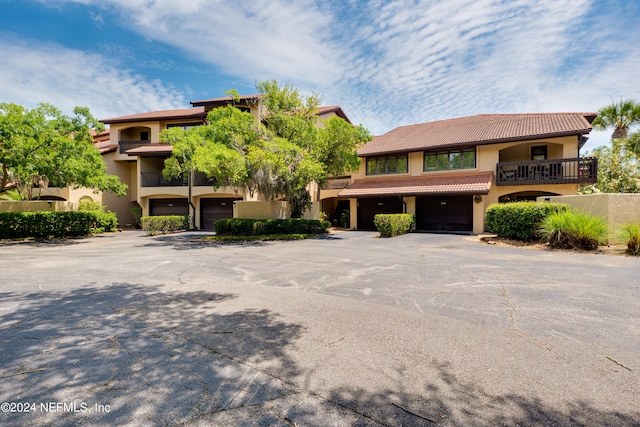 view of building exterior with a garage