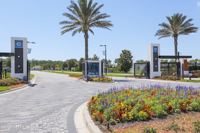 view of community sign