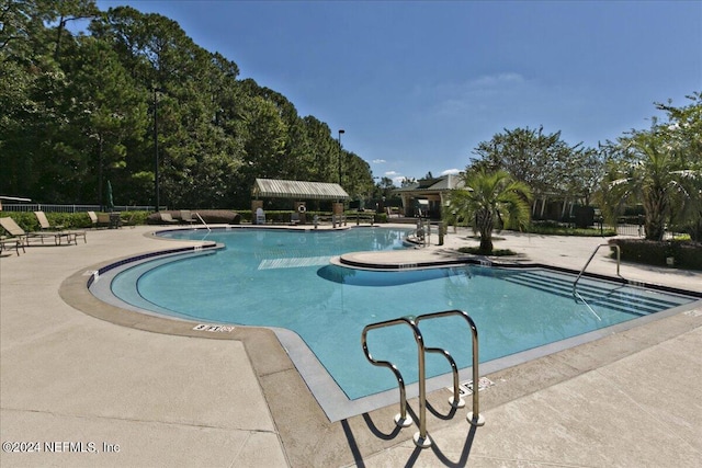 view of pool with a patio area