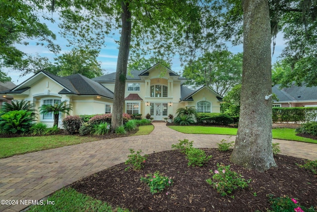 view of front of house with french doors