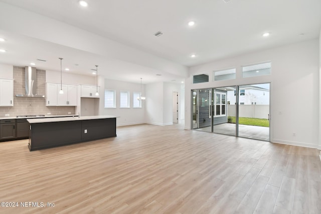 interior space featuring light hardwood / wood-style floors